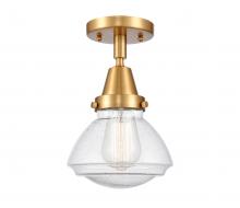 Innovations Lighting 447-1C-SG-G324-LED - Olean - 1 Light - 7 inch - Satin Gold - Flush Mount