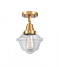 Innovations Lighting 447-1C-SG-G532-LED - Oxford - 1 Light - 8 inch - Satin Gold - Flush Mount