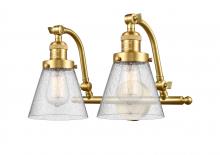 Innovations Lighting 515-2W-SG-G64-LED - Cone - 2 Light - 18 inch - Satin Gold - Adjustable Bath Vanity Light