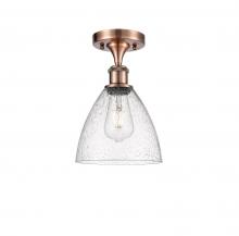 Innovations Lighting 516-1C-AC-GBD-754-LED - Bristol - 1 Light - 8 inch - Antique Copper - Semi-Flush Mount
