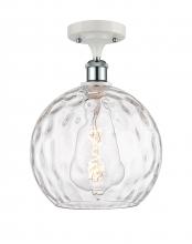 Innovations Lighting 516-1C-WPC-G1215-10-LED - Athens Water Glass - 1 Light - 10 inch - White Polished Chrome - Semi-Flush Mount