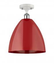 Innovations Lighting 516-1C-WPC-MBD-12-RD-LED - Plymouth - 1 Light - 12 inch - White Polished Chrome - Semi-Flush Mount