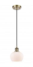 Innovations Lighting 516-1P-AB-G91 - Fenton - 1 Light - 7 inch - Antique Brass - Cord hung - Mini Pendant
