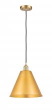 Innovations Lighting 516-1P-SG-MBC-12-SG-LED - Berkshire - 1 Light - 12 inch - Satin Gold - Cord hung - Mini Pendant