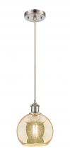 Innovations Lighting 516-1P-SN-G128-8 - Athens - 1 Light - 8 inch - Brushed Satin Nickel - Cord hung - Mini Pendant