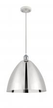 Innovations Lighting 516-1P-WPC-MBD-16-PC-LED - Bristol - 1 Light - 16 inch - White Polished Chrome - Cord hung - Mini Pendant