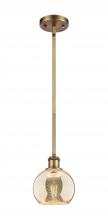 Innovations Lighting 516-1S-BB-G128-6 - Athens - 1 Light - 6 inch - Brushed Brass - Mini Pendant