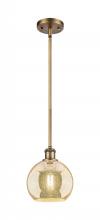 Innovations Lighting 516-1S-BB-G128-8 - Athens - 1 Light - 8 inch - Brushed Brass - Mini Pendant