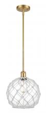 Innovations Lighting 516-1S-SG-G122-10RW-LED - Farmhouse Rope - 1 Light - 10 inch - Satin Gold - Mini Pendant
