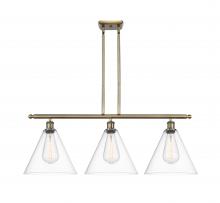 Innovations Lighting 516-3I-AB-GBC-122-LED - Berkshire - 3 Light - 39 inch - Antique Brass - Cord hung - Island Light