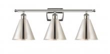 Innovations Lighting 516-3W-PN-MBC-8-PN-LED - Berkshire - 3 Light - 28 inch - Polished Nickel - Bath Vanity Light