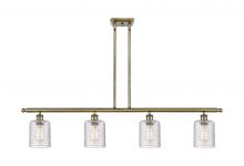 Innovations Lighting 516-4I-AB-G112C-5CL - Cobbleskill - 4 Light - 48 inch - Antique Brass - Cord hung - Island Light