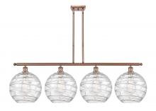 Innovations Lighting 516-4I-AC-G1213-12 - Athens Deco Swirl - 4 Light - 50 inch - Antique Copper - Cord hung - Island Light