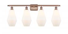 Innovations Lighting 516-4W-AC-G651-7 - Cindyrella - 4 Light - 37 inch - Antique Copper - Bath Vanity Light