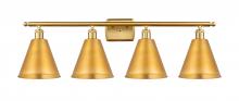 Innovations Lighting 516-4W-SG-MBC-8-SG-LED - Berkshire - 4 Light - 38 inch - Satin Gold - Bath Vanity Light