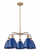 Innovations Lighting 516-5CR-AC-MBD-75-BL - Plymouth - 5 Light - 26 inch - Antique Copper - Chandelier