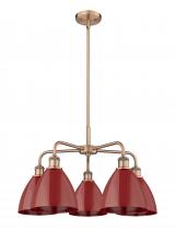 Innovations Lighting 516-5CR-AC-MBD-75-RD - Plymouth - 5 Light - 26 inch - Antique Copper - Chandelier