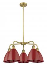 Innovations Lighting 516-5CR-BB-MBD-75-RD - Plymouth - 5 Light - 26 inch - Brushed Brass - Chandelier