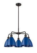 Innovations Lighting 516-5CR-OB-MBD-75-BL - Plymouth - 5 Light - 26 inch - Oil Rubbed Bronze - Chandelier