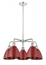 Innovations Lighting 516-5CR-PC-MBD-75-RD - Plymouth - 5 Light - 26 inch - Polished Chrome - Chandelier