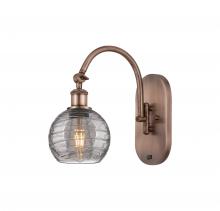 Innovations Lighting 518-1W-AC-G1213-6SM - Athens Deco Swirl - 1 Light - 6 inch - Antique Copper - Sconce