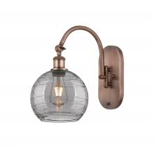 Innovations Lighting 518-1W-AC-G1213-8SM - Athens Deco Swirl - 1 Light - 8 inch - Antique Copper - Sconce