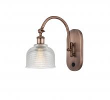 Innovations Lighting 518-1W-AC-G412 - Dayton - 1 Light - 6 inch - Antique Copper - Sconce