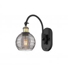 Innovations Lighting 518-1W-BAB-G1213-6SM - Athens Deco Swirl - 1 Light - 6 inch - Black Antique Brass - Sconce