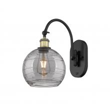 Innovations Lighting 518-1W-BAB-G1213-8SM - Athens Deco Swirl - 1 Light - 8 inch - Black Antique Brass - Sconce