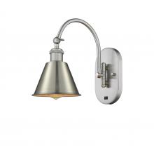 Innovations Lighting 518-1W-SN-M8-LED - Smithfield - 1 Light - 7 inch - Brushed Satin Nickel - Adjustable Swing Arm
