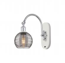 Innovations Lighting 518-1W-WPC-G1213-6SM - Athens Deco Swirl - 1 Light - 6 inch - White Polished Chrome - Sconce