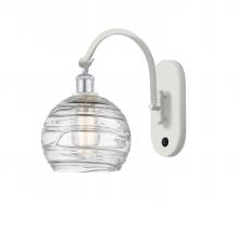 Innovations Lighting 518-1W-WPC-G1213-8-LED - Athens Deco Swirl - 1 Light - 8 inch - White Polished Chrome - Adjustable Swing Arm