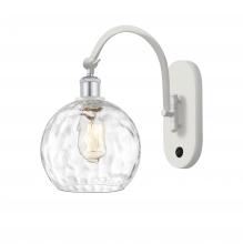 Innovations Lighting 518-1W-WPC-G1215-8-LED - Athens Water Glass - 1 Light - 8 inch - White Polished Chrome - Adjustable Swing Arm