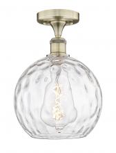 Innovations Lighting 616-1F-AB-G1215-10 - Athens Water Glass - 1 Light - 10 inch - Antique Brass - Semi-Flush Mount