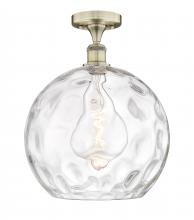 Innovations Lighting 616-1F-AB-G1215-14 - Athens Water Glass - 1 Light - 13 inch - Antique Brass - Semi-Flush Mount