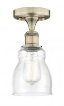 Innovations Lighting 616-1F-AB-G394 - Ellery - 1 Light - 5 inch - Antique Brass - Semi-Flush Mount