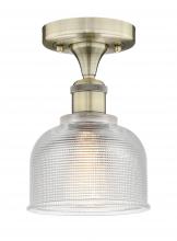 Innovations Lighting 616-1F-AB-G412 - Dayton - 1 Light - 6 inch - Antique Brass - Flush Mount