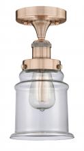 Innovations Lighting 616-1F-AC-G182 - Canton - 1 Light - 6 inch - Antique Copper - Semi-Flush Mount