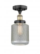 Innovations Lighting 616-1F-BAB-G262 - Stanton - 1 Light - 6 inch - Black Antique Brass - Semi-Flush Mount