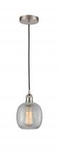 Innovations Lighting 616-1P-SN-G105-LED - Belfast - 1 Light - 6 inch - Brushed Satin Nickel - Cord hung - Mini Pendant