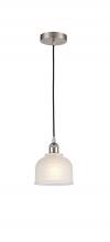 Innovations Lighting 616-1P-SN-G411-LED - Dayton - 1 Light - 6 inch - Brushed Satin Nickel - Cord hung - Mini Pendant