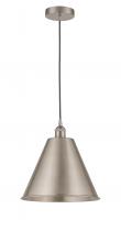 Innovations Lighting 616-1P-SN-MBC-12-SN-LED - Berkshire - 1 Light - 12 inch - Brushed Satin Nickel - Cord hung - Mini Pendant
