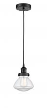 Innovations Lighting 616-1PH-BK-G322 - Olean - 1 Light - 7 inch - Matte Black - Cord hung - Mini Pendant