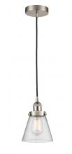 Innovations Lighting 616-1PH-SN-G64-LED - Cone - 1 Light - 6 inch - Brushed Satin Nickel - Cord hung - Mini Pendant