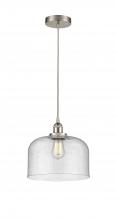 Innovations Lighting 616-1PH-SN-G74-L-LED - Bell - 1 Light - 12 inch - Brushed Satin Nickel - Cord hung - Mini Pendant