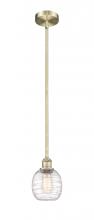 Innovations Lighting 616-1S-AB-G1013 - Belfast - 1 Light - 6 inch - Antique Brass - Cord hung - Mini Pendant