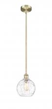 Innovations Lighting 616-1S-AB-G1215-8 - Athens Water Glass - 1 Light - 8 inch - Antique Brass - Cord hung - Mini Pendant