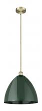 Innovations Lighting 616-1S-AB-MBD-16-GR - Plymouth - 1 Light - 16 inch - Antique Brass - Cord hung - Mini Pendant