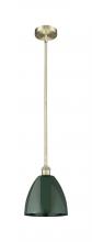 Innovations Lighting 616-1S-AB-MBD-9-GR - Plymouth - 1 Light - 9 inch - Antique Brass - Cord hung - Mini Pendant