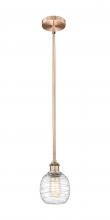 Innovations Lighting 616-1S-AC-G1013 - Belfast - 1 Light - 6 inch - Antique Copper - Cord hung - Mini Pendant